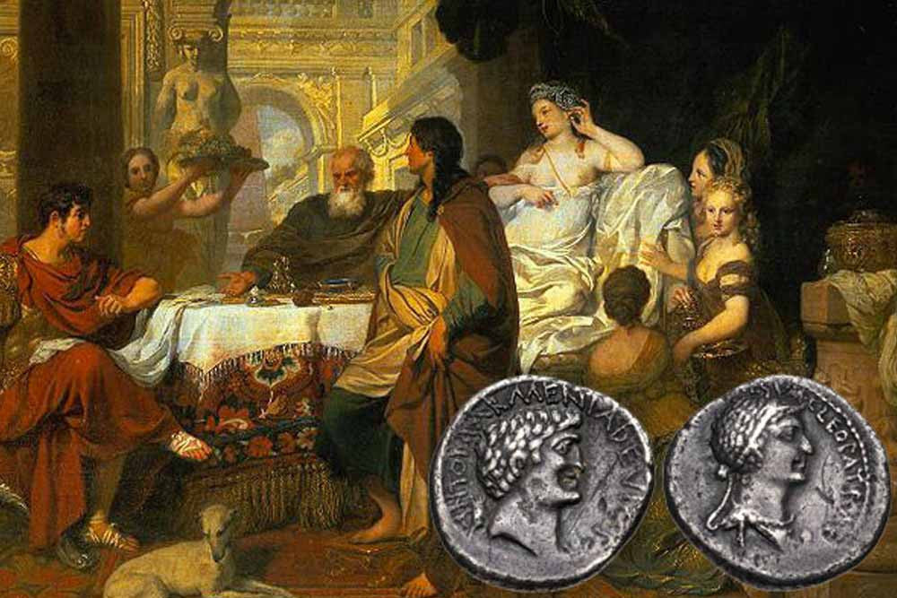 Las monedas de Marco Antonio y Cleopatra