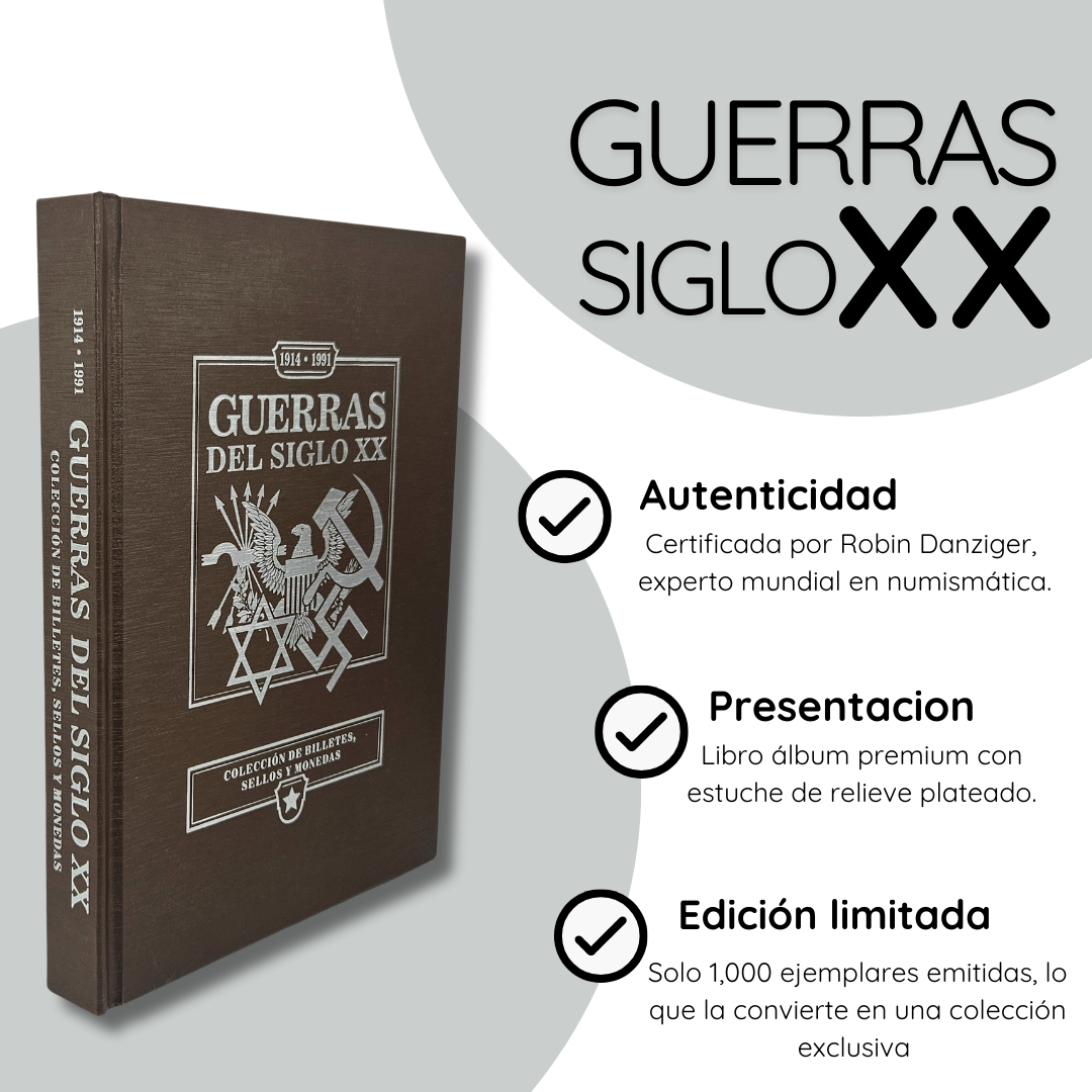 Mes a Mes - Colección de guerras del siglo XX: 52 monedas, sellos y billetes originales (1914-1991)