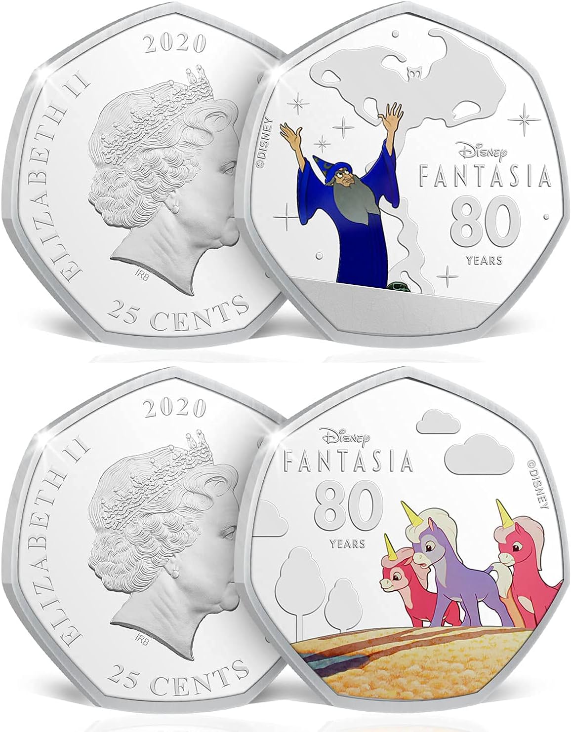 Colección FANTASIA. 14 Monedas conmemorativas del 80 Aniversario de Fantasia, presentadas en un Bonito Album de Coleccionista. Edición Limitada