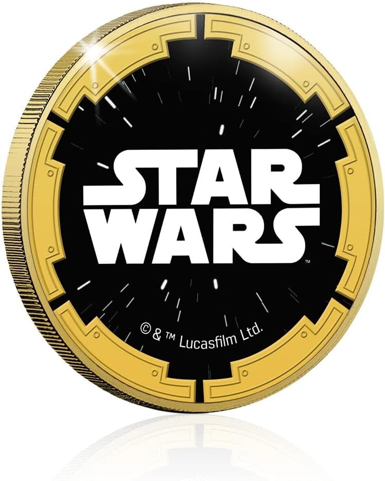 Star Wars Trilogía Original Episodios IV - VI - Stormtrooper - Medalla conmemorativa acuñada con baño en Oro 24 quilates  - 44mm