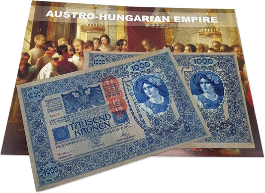 Authentic World Currency - 10 languages Banknote Issued by the Austro-Hungarian Empire 1902