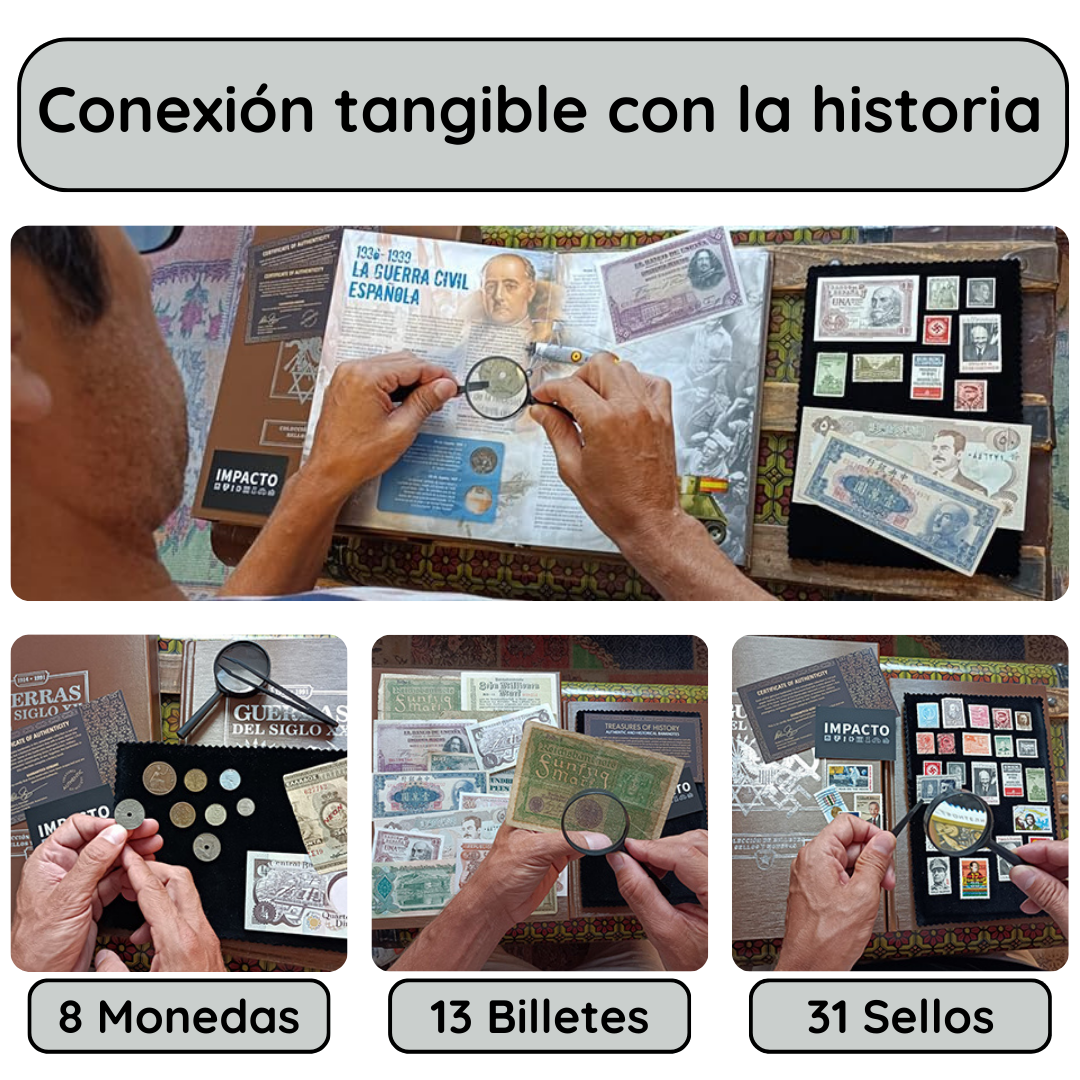 Mes a Mes - Colección de guerras del siglo XX: 52 monedas, sellos y billetes originales (1914-1991)