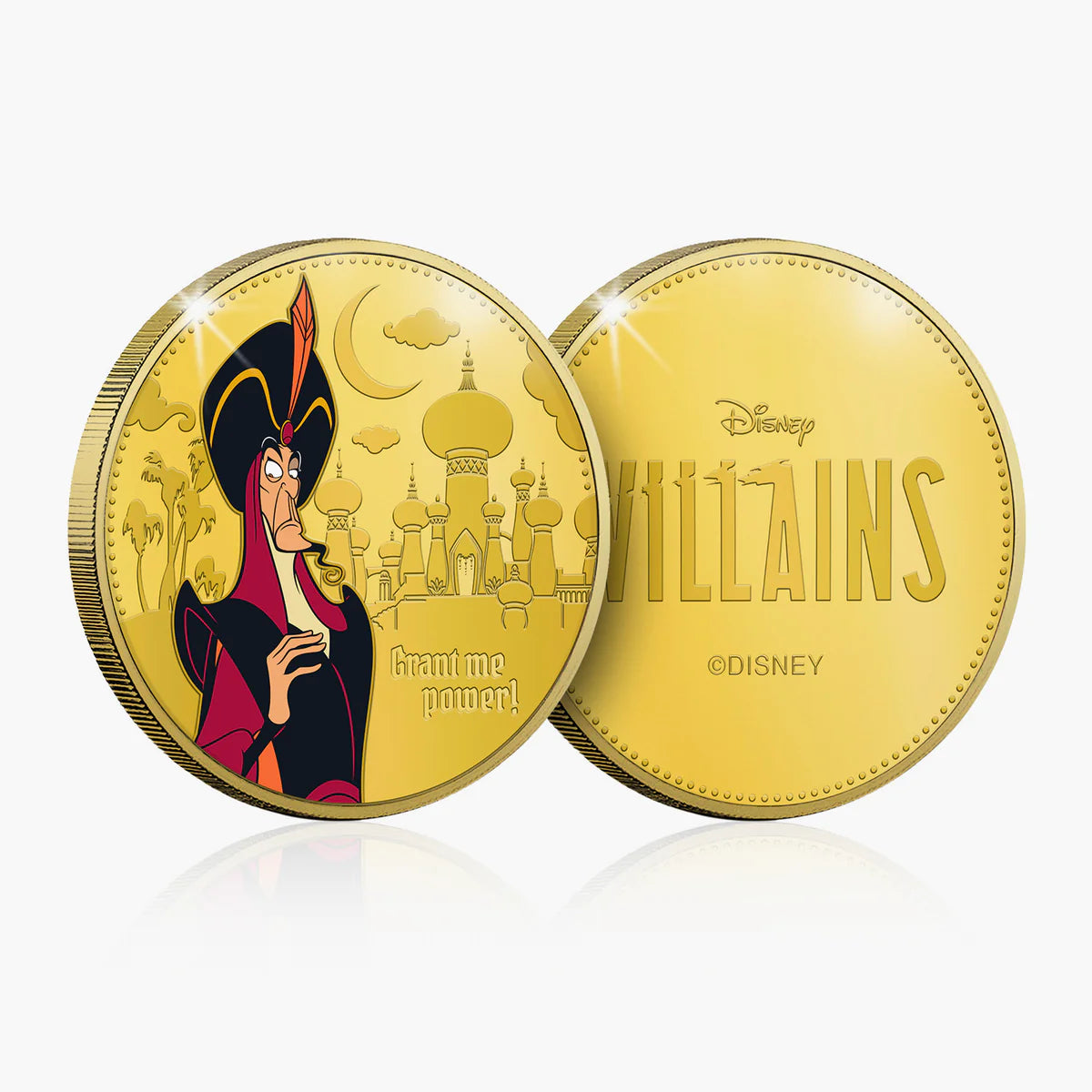 Disney Villanos. Jafar, medalla conmemorativa con baño en oro. 44mm