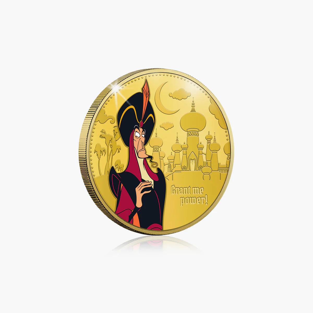 Disney Villanos. Jafar, medalla conmemorativa con baño en oro. 44mm