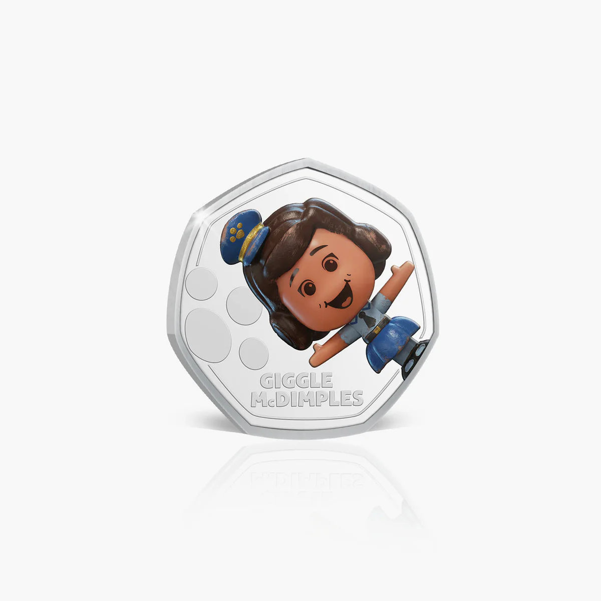 Disney Pixar. Medalla conmemorativa de Giggle McDimples Bañada en Plata