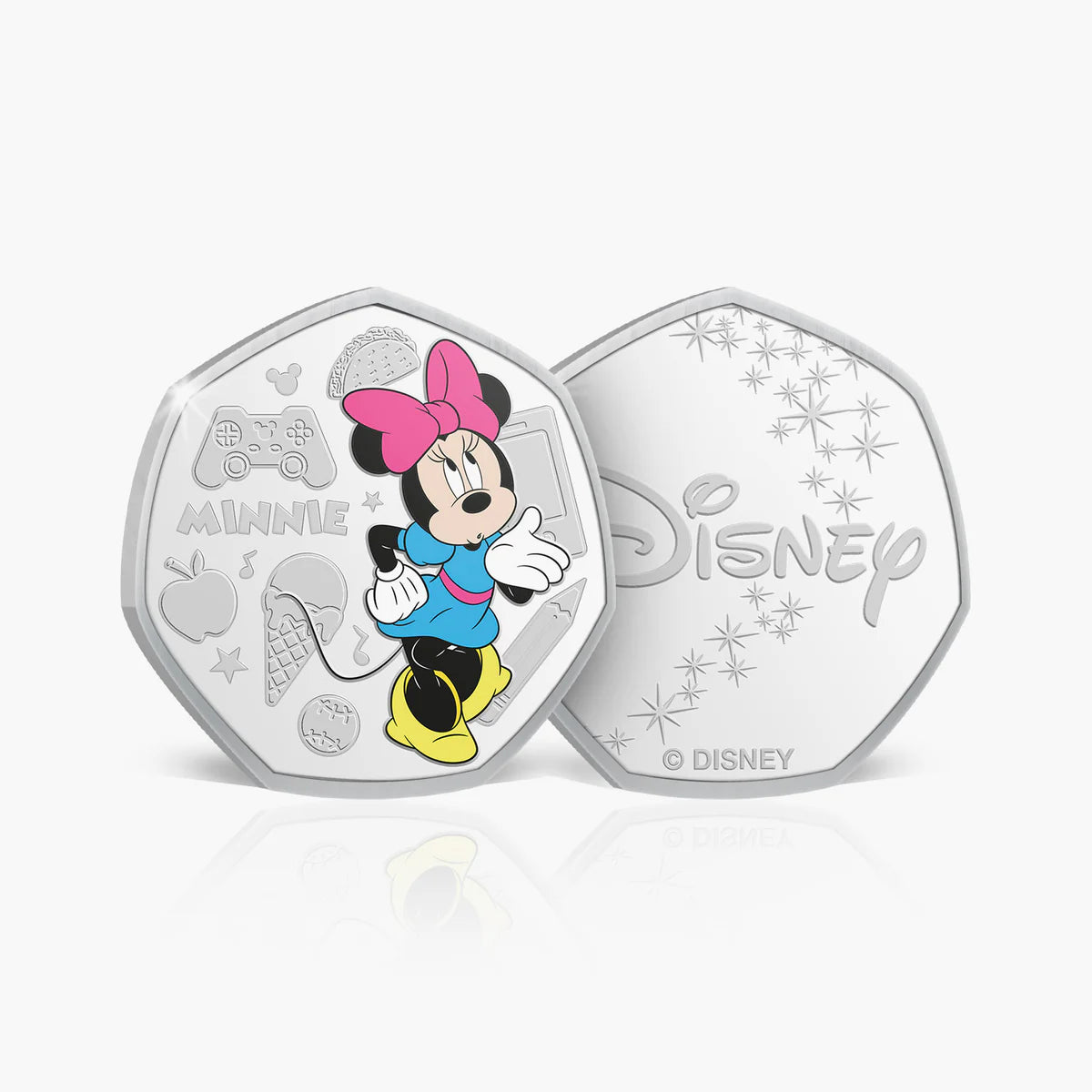 Disney. Medalla conmemorativa de Minnie. Bañada en Plata