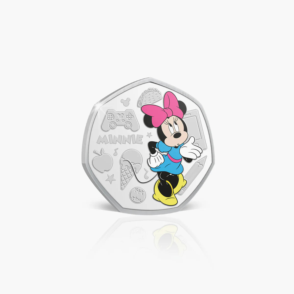 Disney. Medalla conmemorativa de Minnie. Bañada en Plata