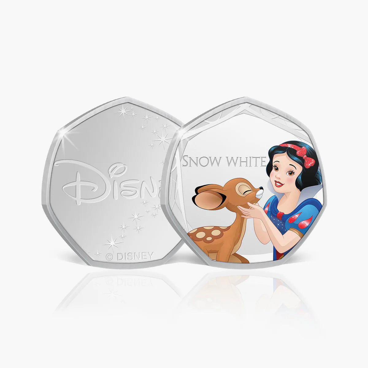 Disney Princesas. Medalla conmemorativa de Blancanieves. Bañada en Plata