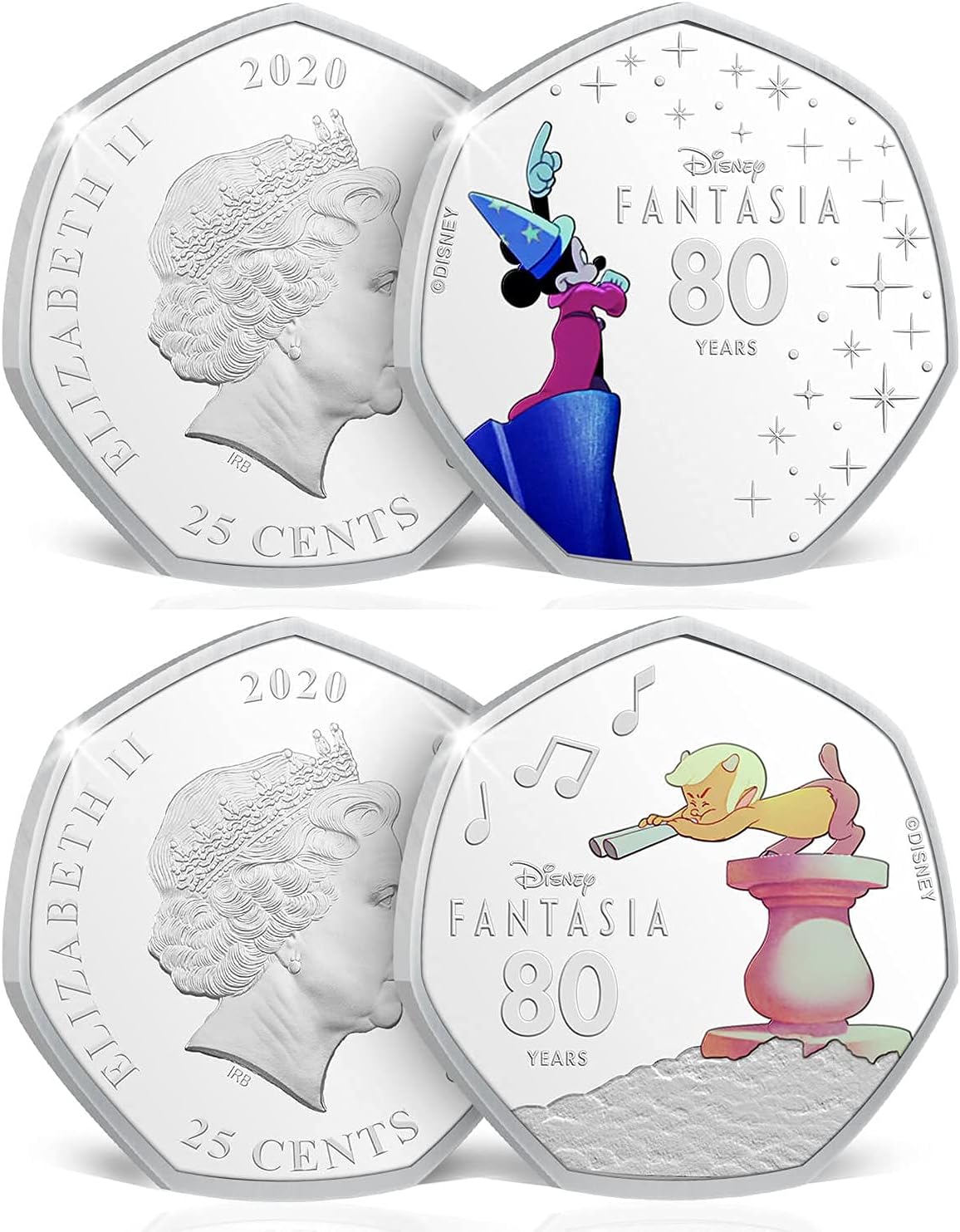 Colección FANTASIA. 14 Monedas conmemorativas del 80 Aniversario de Fantasia, presentadas en un Bonito Album de Coleccionista. Edición Limitada