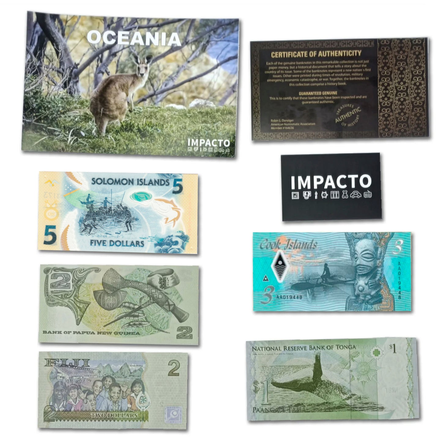 Papel moneda mundial: 5 billetes de Oceanía 