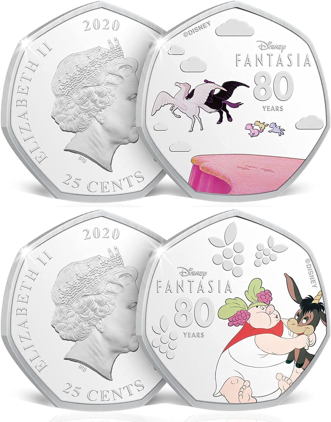 Colección FANTASIA. 14 Monedas conmemorativas del 80 Aniversario de Fantasia, presentadas en un Bonito Album de Coleccionista. Edición Limitada