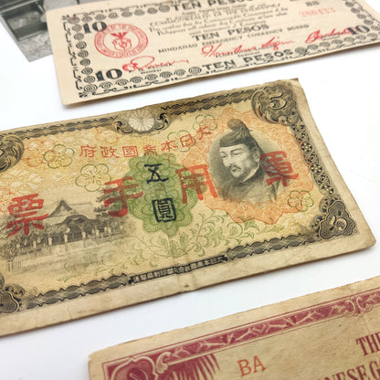 Colección Guerra del Pacífico - 6 Billetes antiguos + 4 sellos. Certificado de autenticidad incluido 