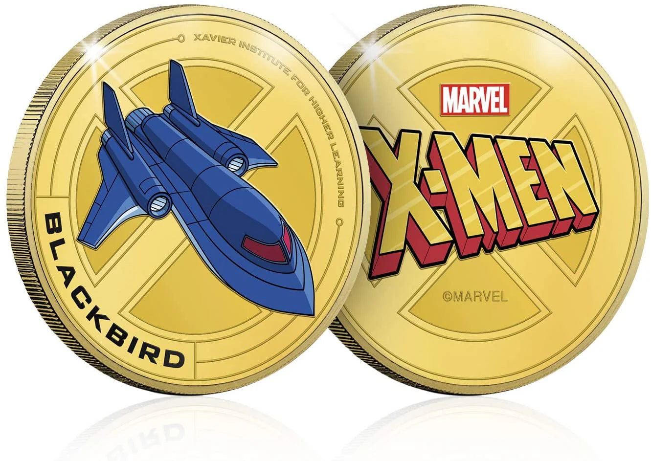 X-MEN Classics. Blackbird, medalla conmemorativa con baño en oro. 44mm