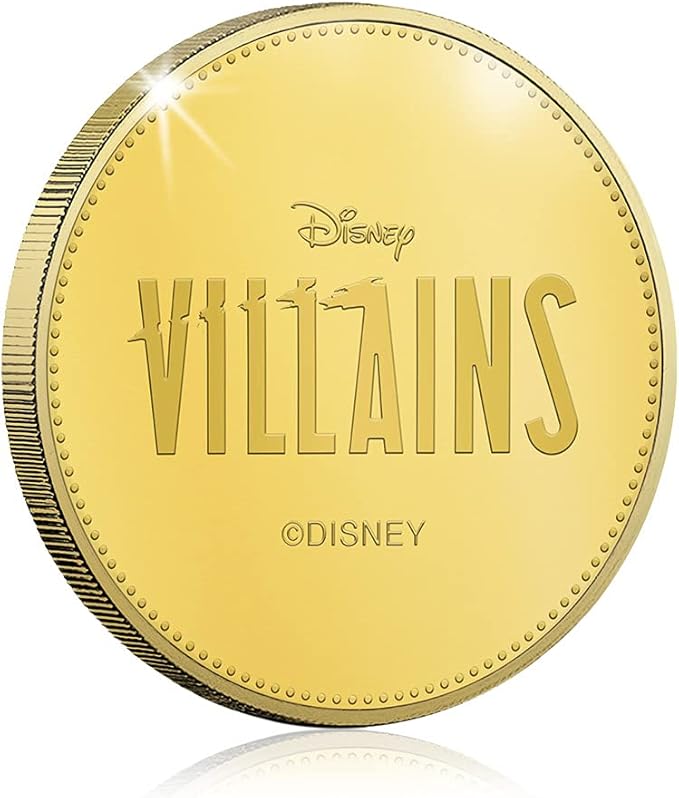 Disney Villanos. Úrsula, medalla conmemorativa con baño en oro. 44mm