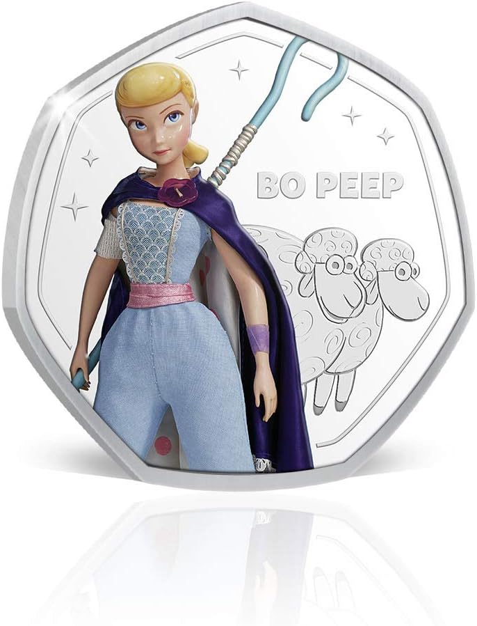 Disney Pixar. Medalla conmemorativa de Bo Peep Bañada en Plata