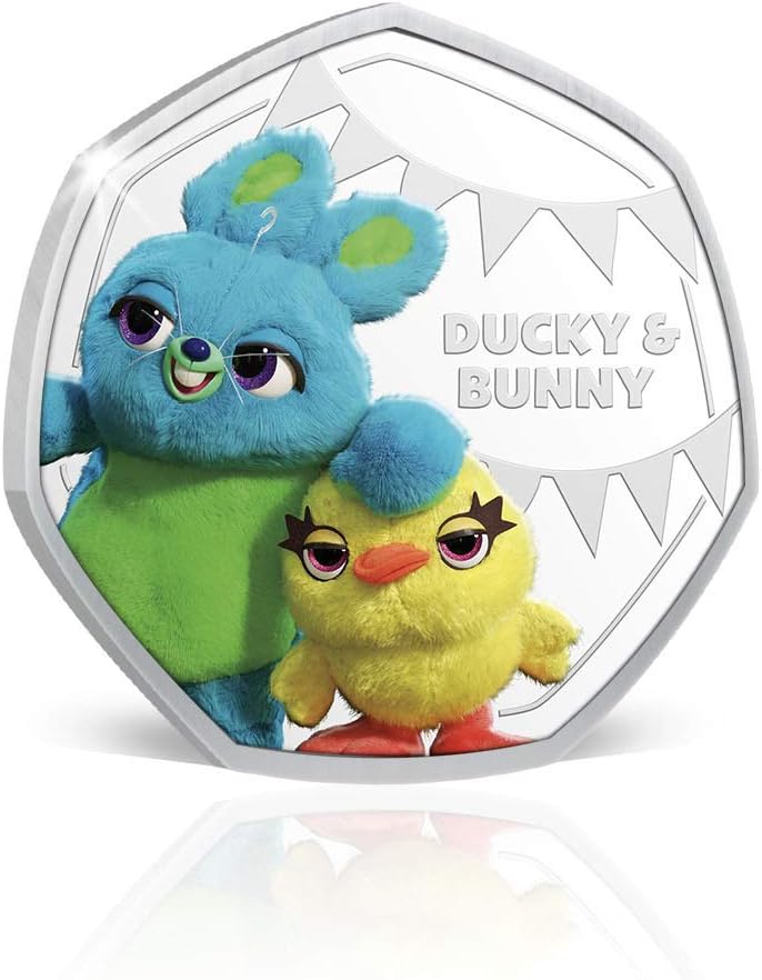 Disney Pixar. Medalla conmemorativa de Ducky y Bunny. Bañada en Plata