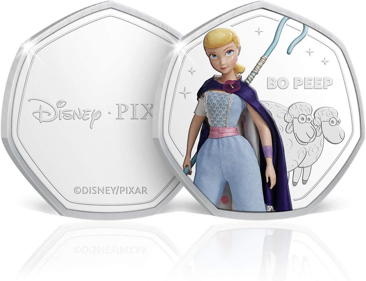 Disney Pixar. Medalla conmemorativa de Bo Peep Bañada en Plata