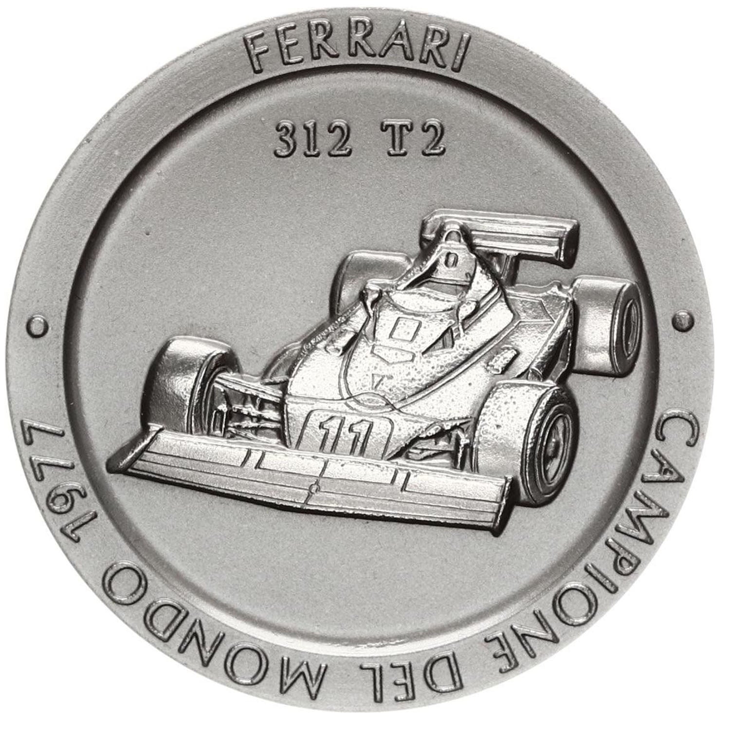 Medalla oficial del campeonato de Fórmula 1 de Ferrari: titanio, edición 1977