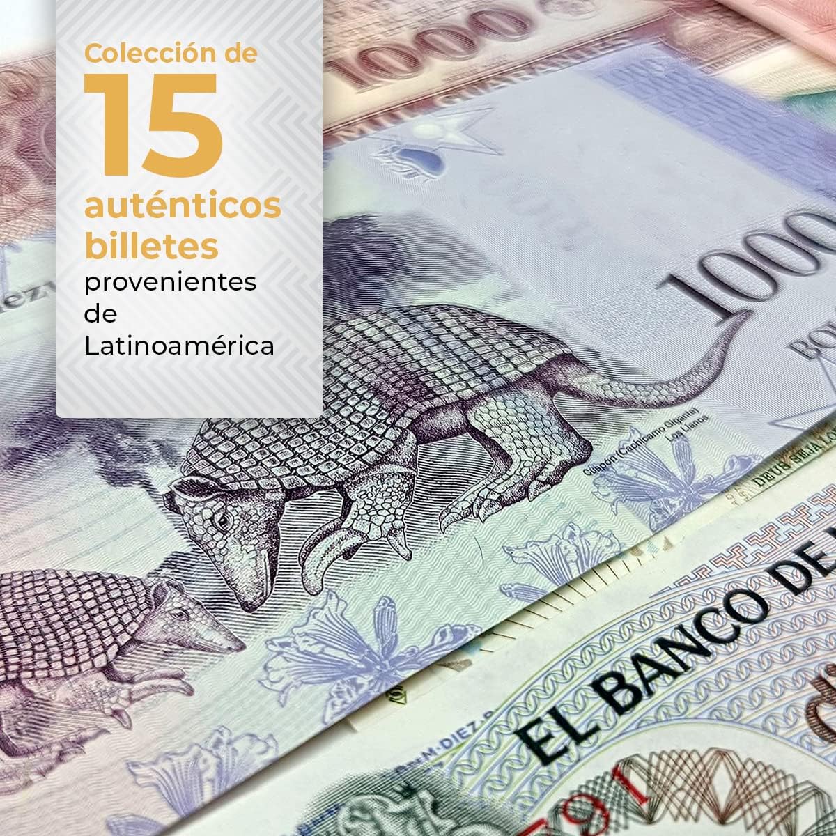 World Paper Money - 15 Banknotes from Latin America