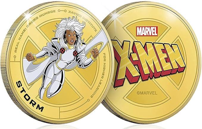 X-MEN Classics. Tormenta, medalla conmemorativa con baño en oro. 44mm