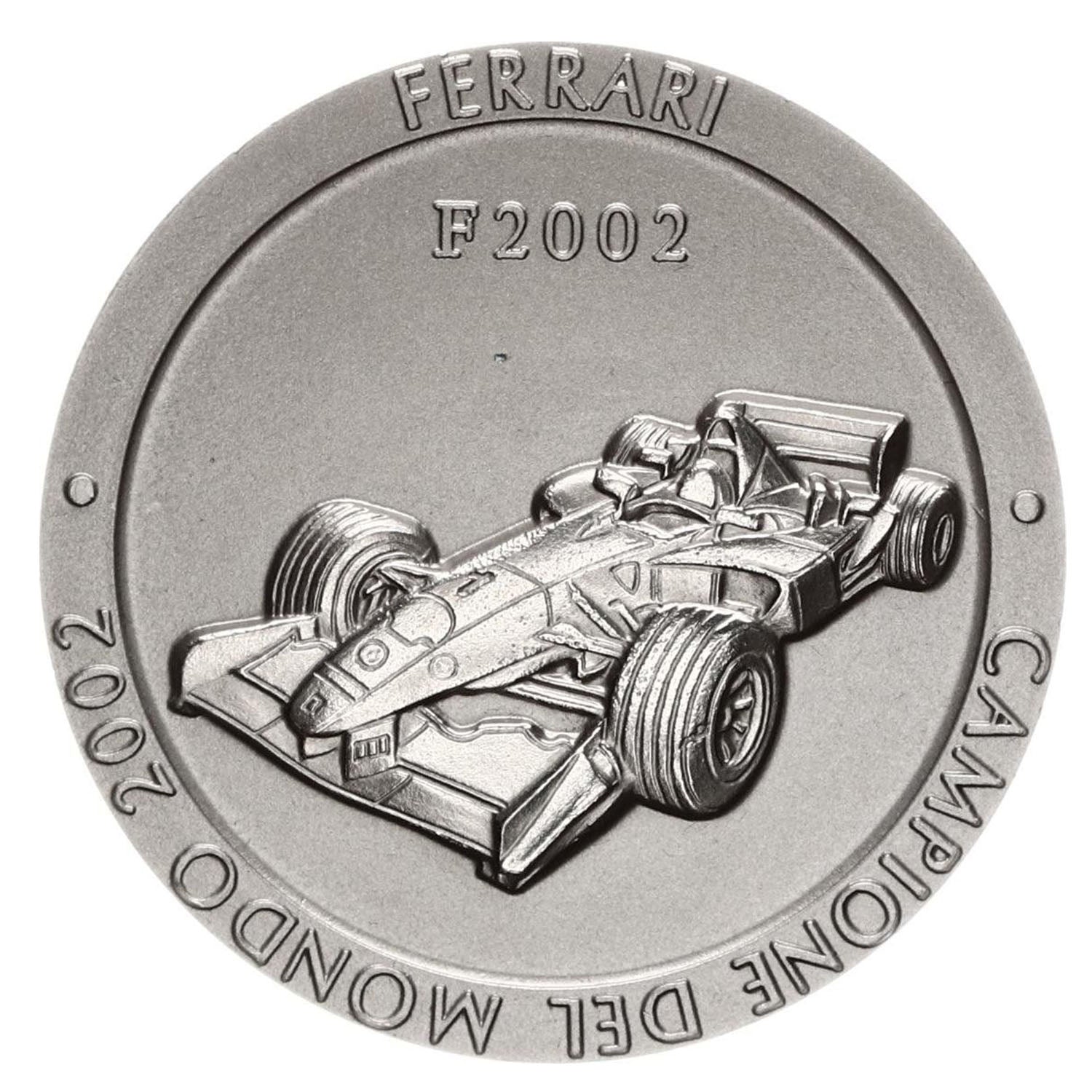 Medalla Oficial Ferrari Campeonato F1: Titanio, Edición 2002