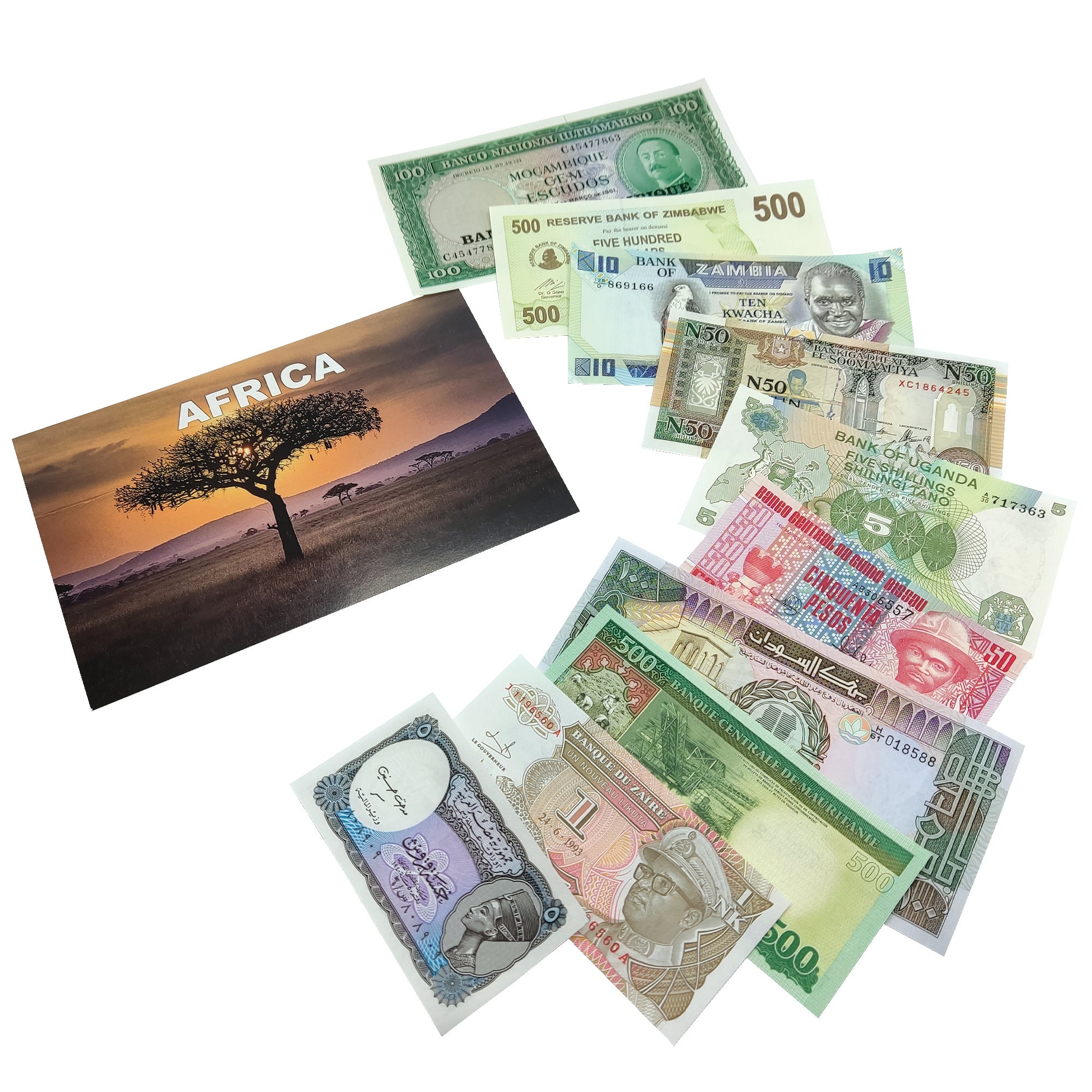 Weltweites Papiergeld - 10 Banknoten aus Afrika