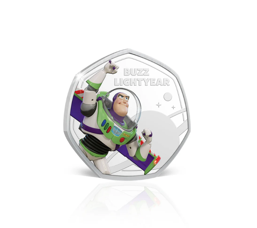 Disney Pixar. Medalla conmemorativa de Buzz Lightyear. Bañada en Plata