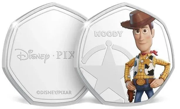 Disney Pixar - Toy Story 4 - Woody - Medalla con baño en plata