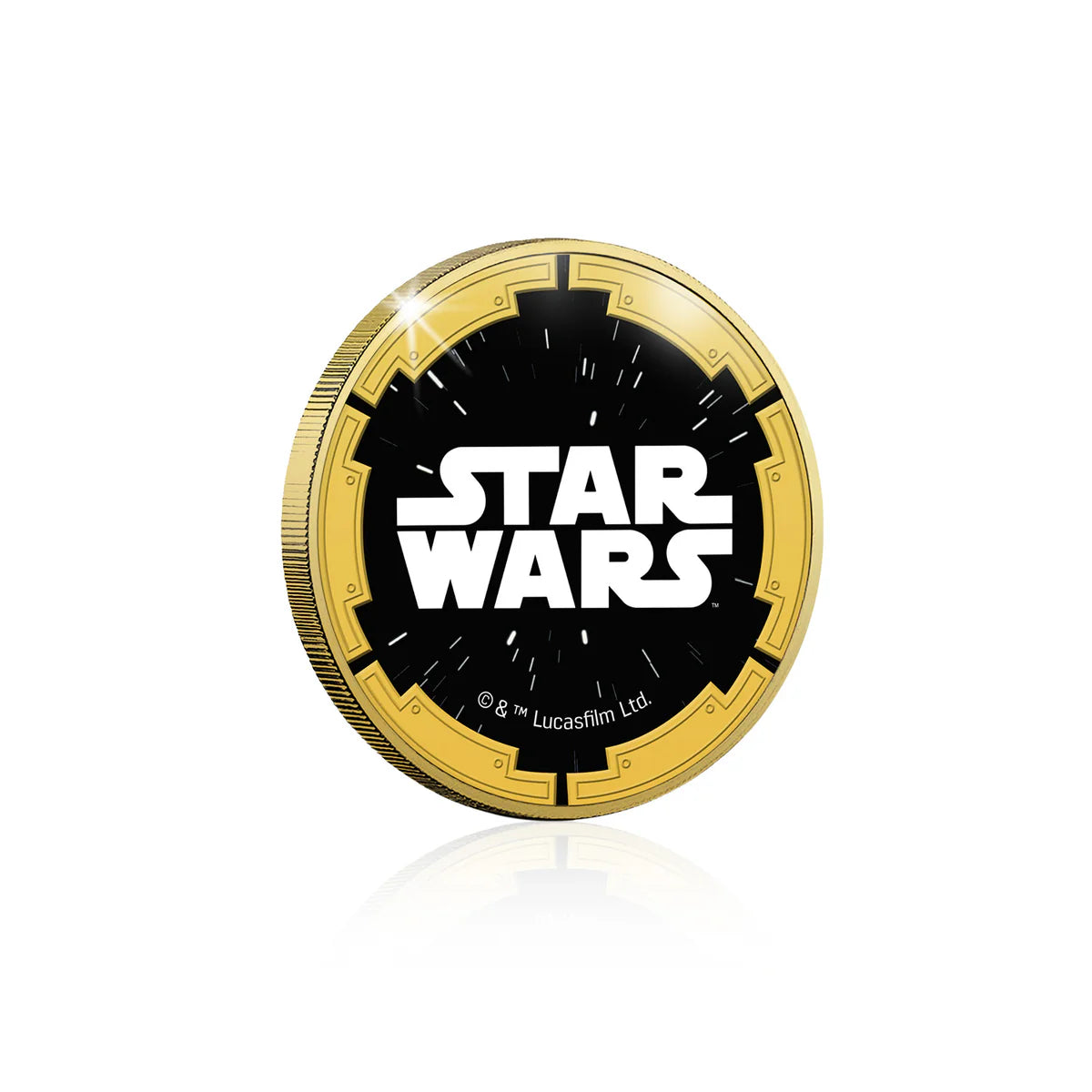 Star Wars Trilogía Original Episodios IV - VI - The Emperor - Medalla conmemorativa acuñada con baño en Oro 24 quilates - 44mm