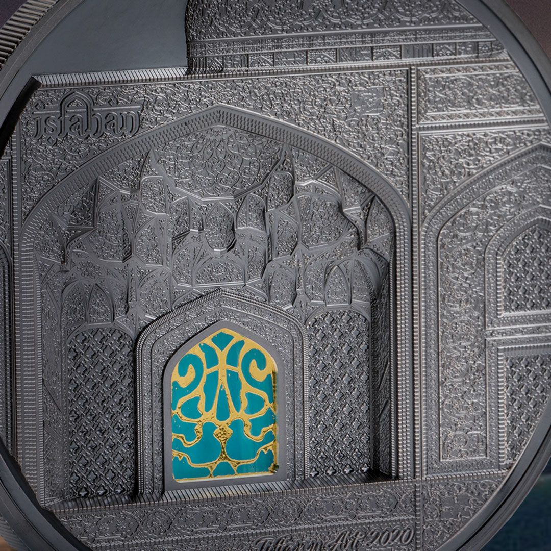 Palau, 25 dollari 2020. Tiffany Art - Isfahan. 5 Oz. Argento