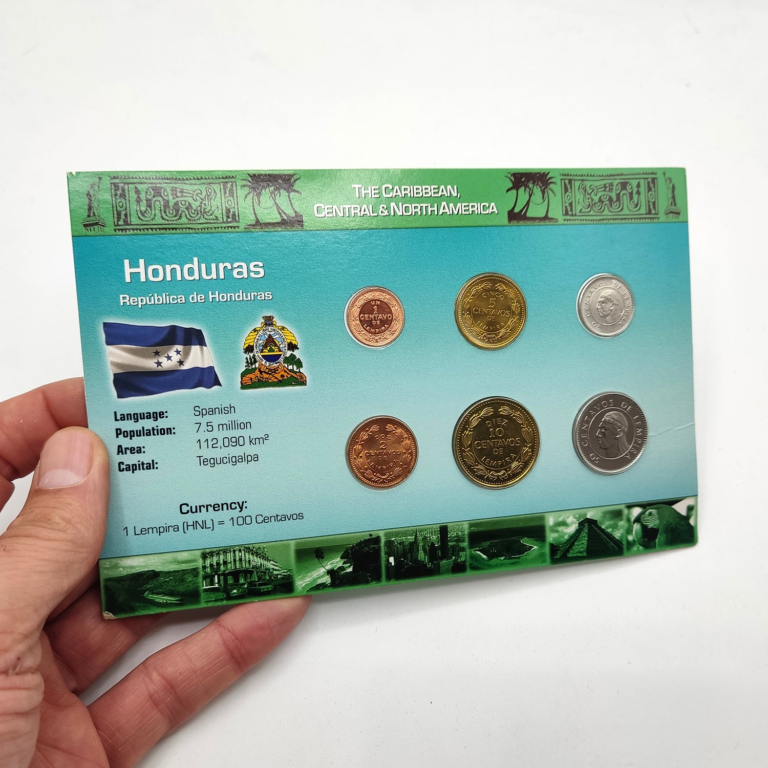 Monedas del Mundo. Blister de 6 auténticas monedas de Honduras