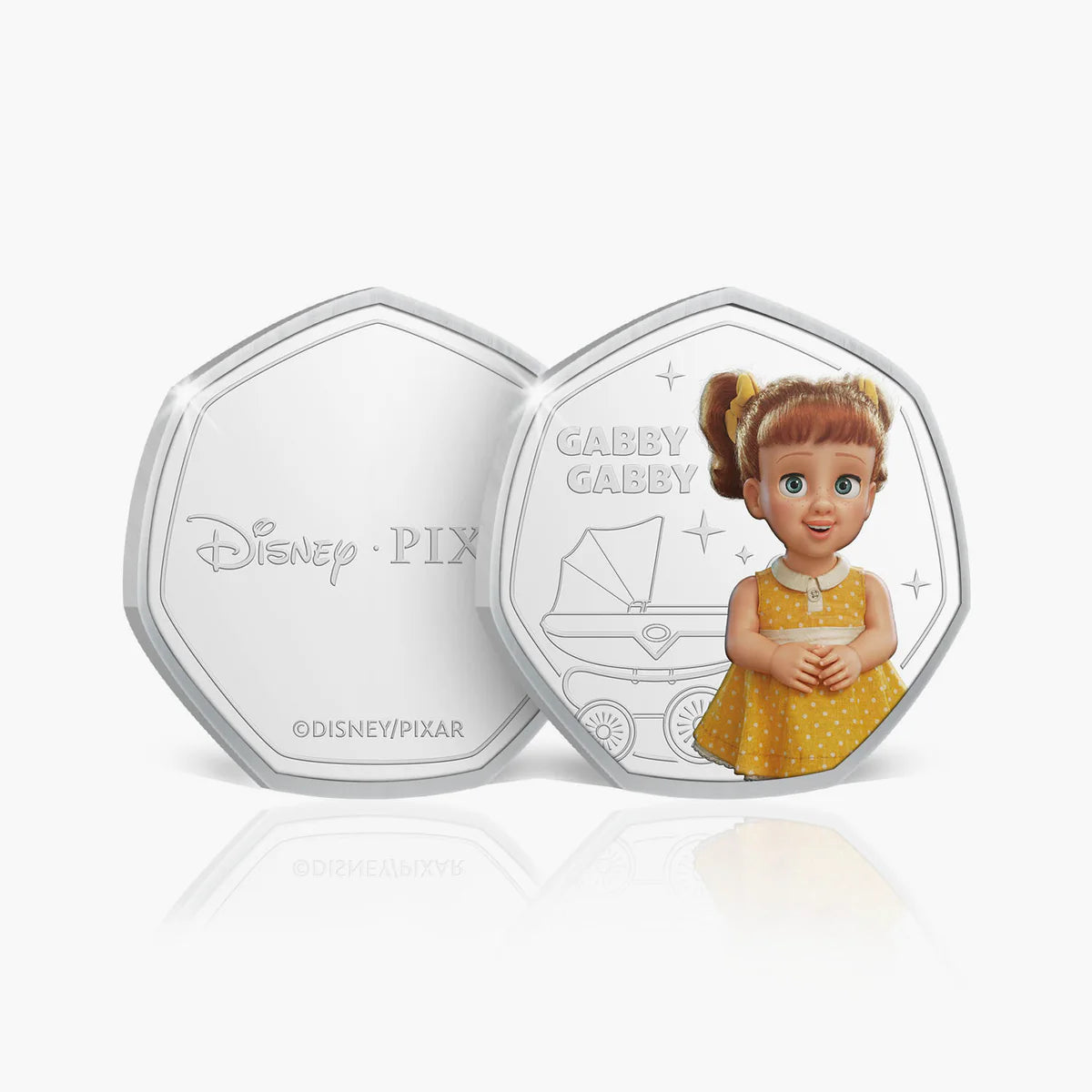 Disney Pixar. Medalla conmemorativa de Gabby Gabby. Bañada en Plata