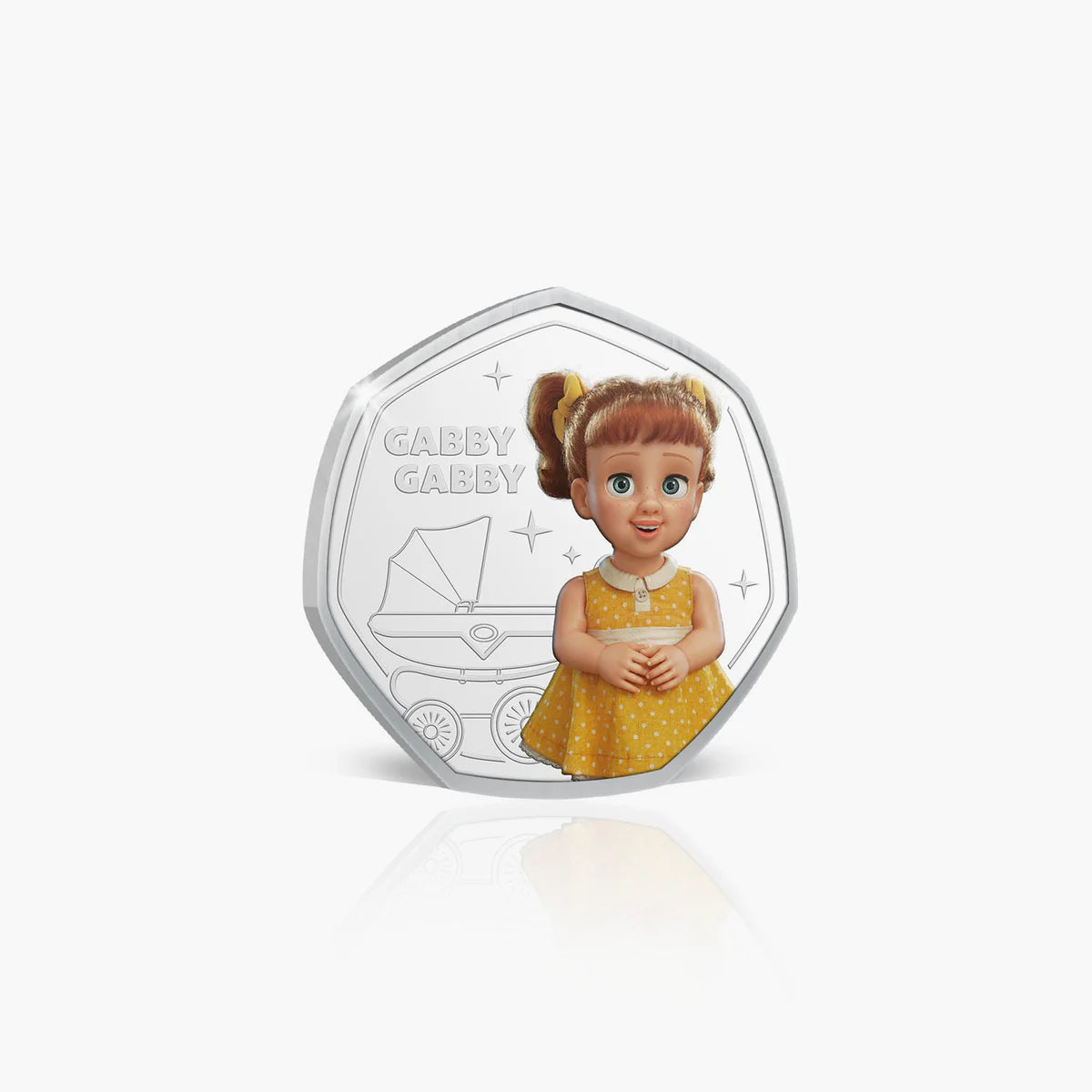 Disney Pixar. Medalla conmemorativa de Gabby Gabby. Bañada en Plata