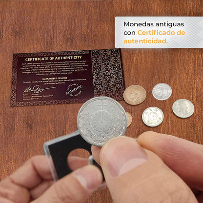 Monedas de la Segunda Guerra Mundial: 6 monedas utilizadas durante la Segunda Guerra Mundial por los aliados y el Eje (1939-1945). Objetos de recuerdo especiales de la Segunda Guerra Mundial para coleccionistas. Certificado de autenticidad incluido. 