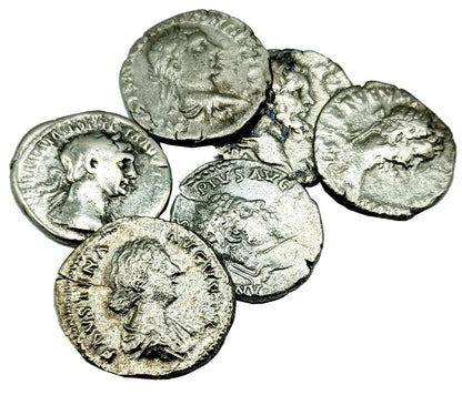 Monedas antiguas originales. El dinero de Roma. Los denarios de plata del Imperio Romano. 