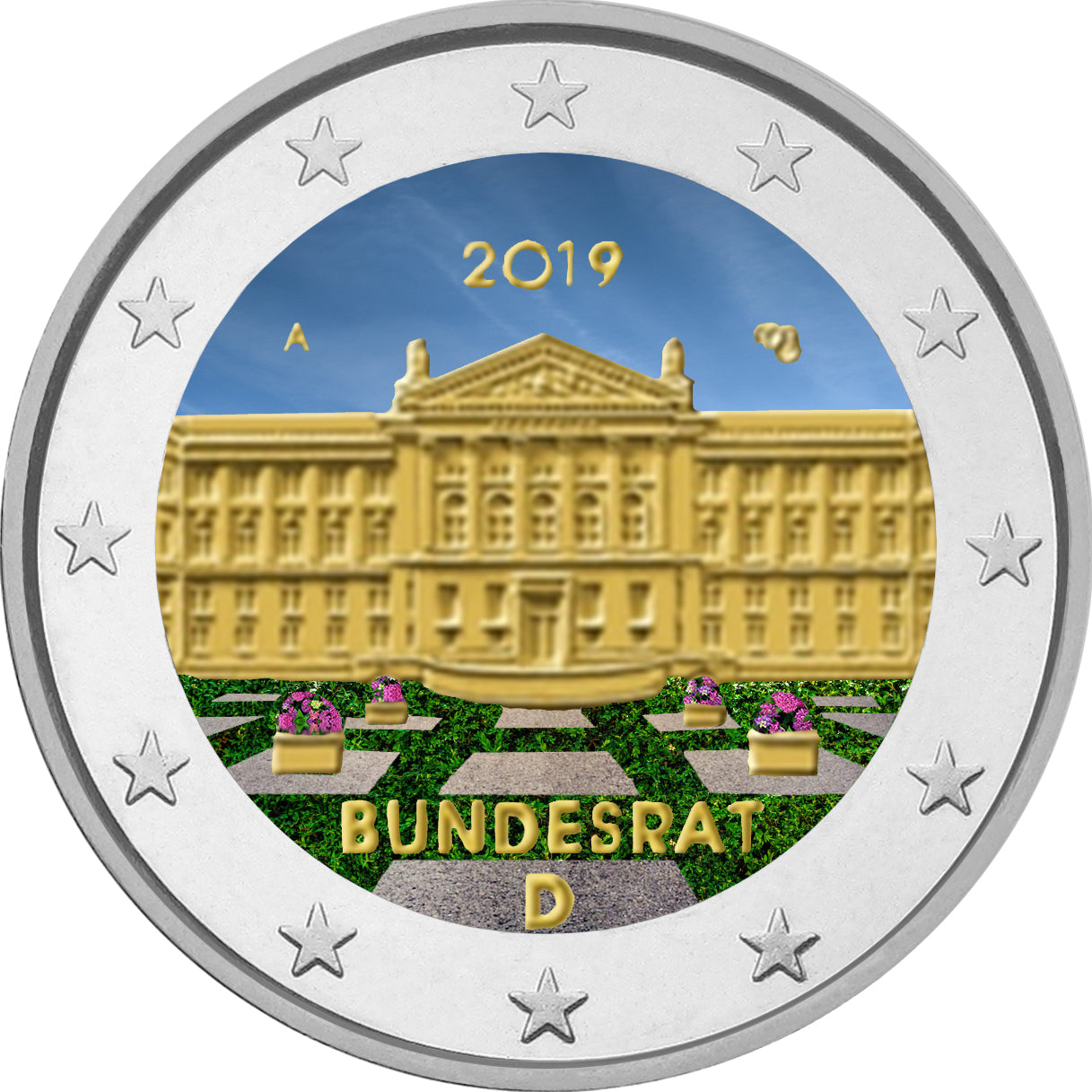 Deutschland - 2 Euro farbig 2019, Bundesrat.