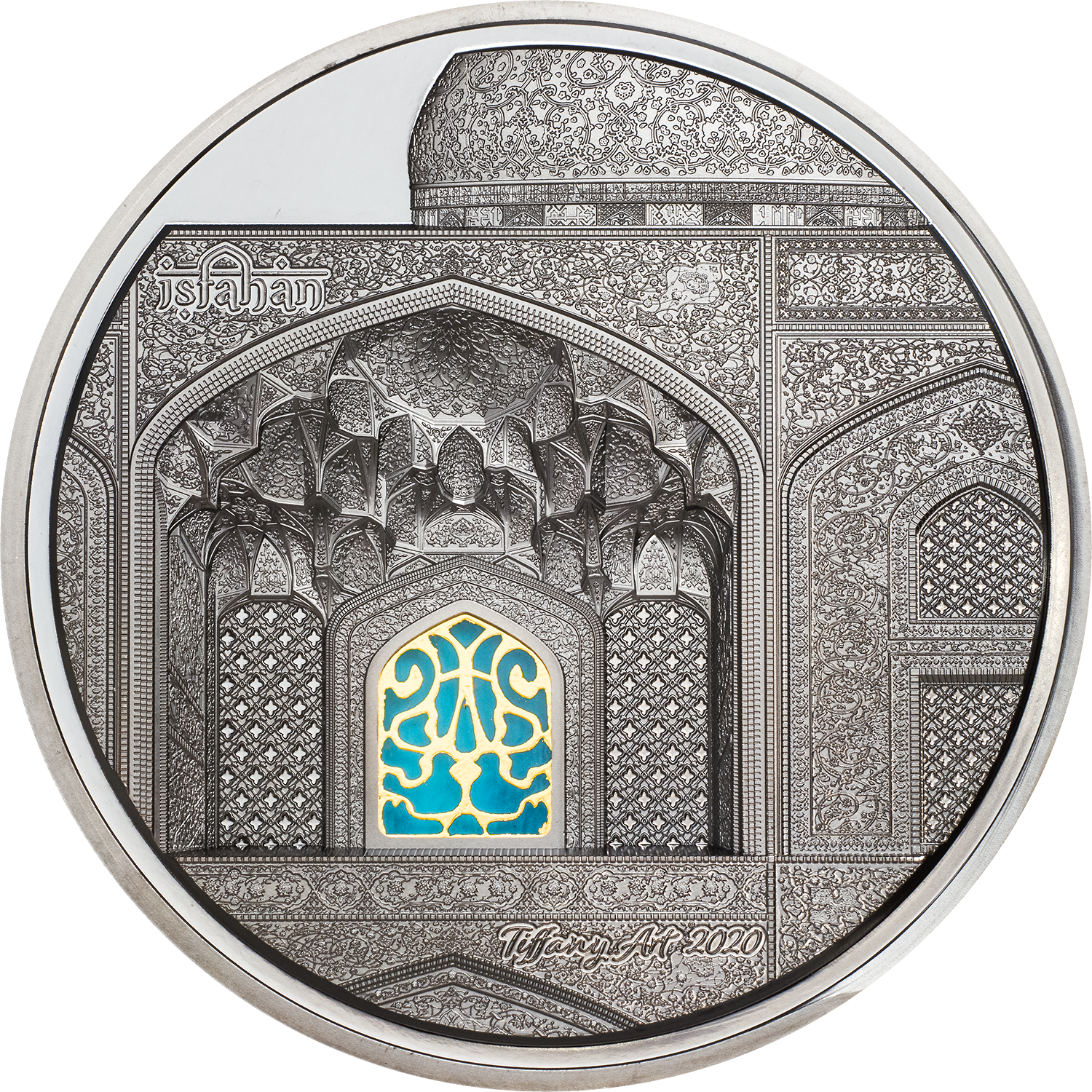 Palau, 25 dollars 2020. Tiffany Art - Isfahan. 5 Oz. Silver