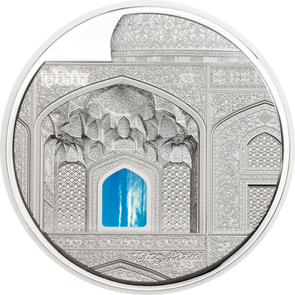 Palau, 20 dólares 2020. Tiffany Art Isfahan – Plata Proof 3 Oz.