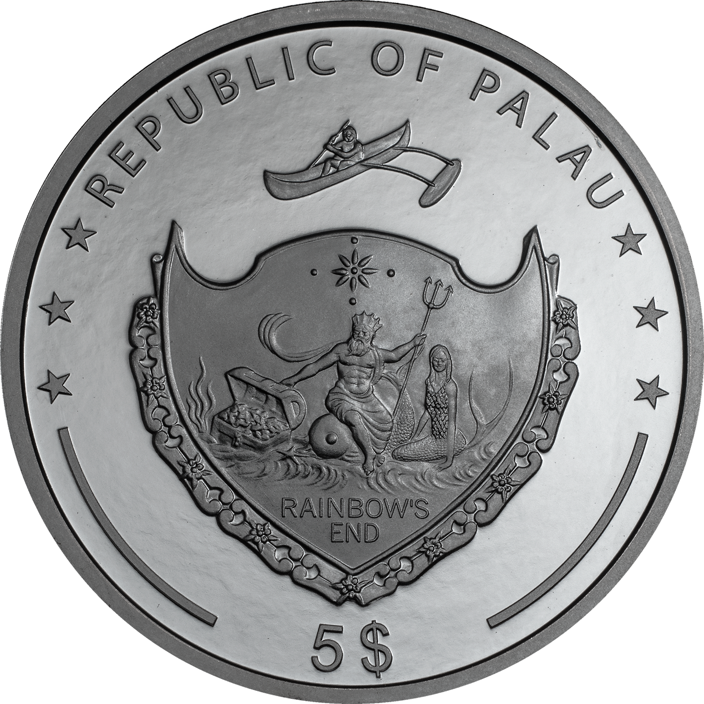 Palau, 5 dollars 2021. Magical Lamp. 1 Oz. Silver