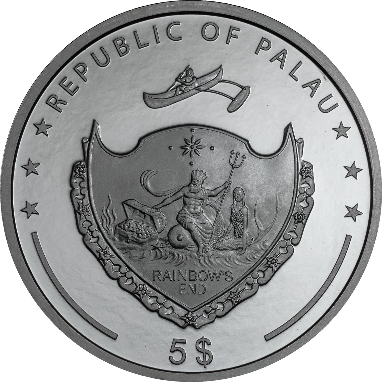 Palau, 5 dollars 2021. Magical Lamp. 1 Oz. Silver