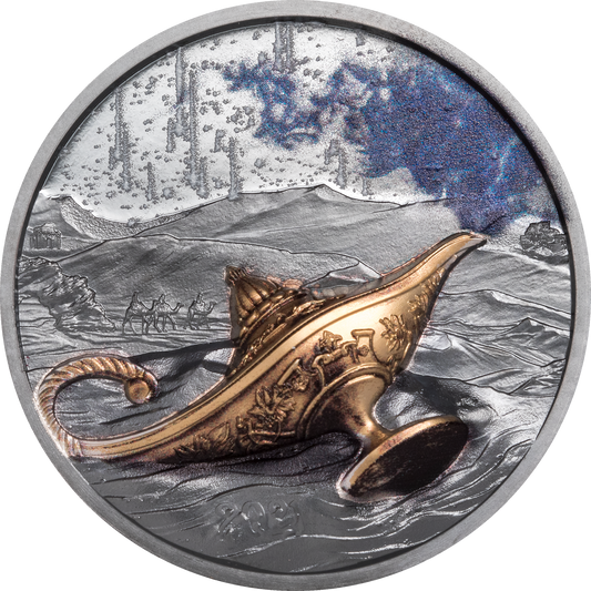 Palau, 5 dollars 2021. Magical Lamp. 1 Oz. Silver