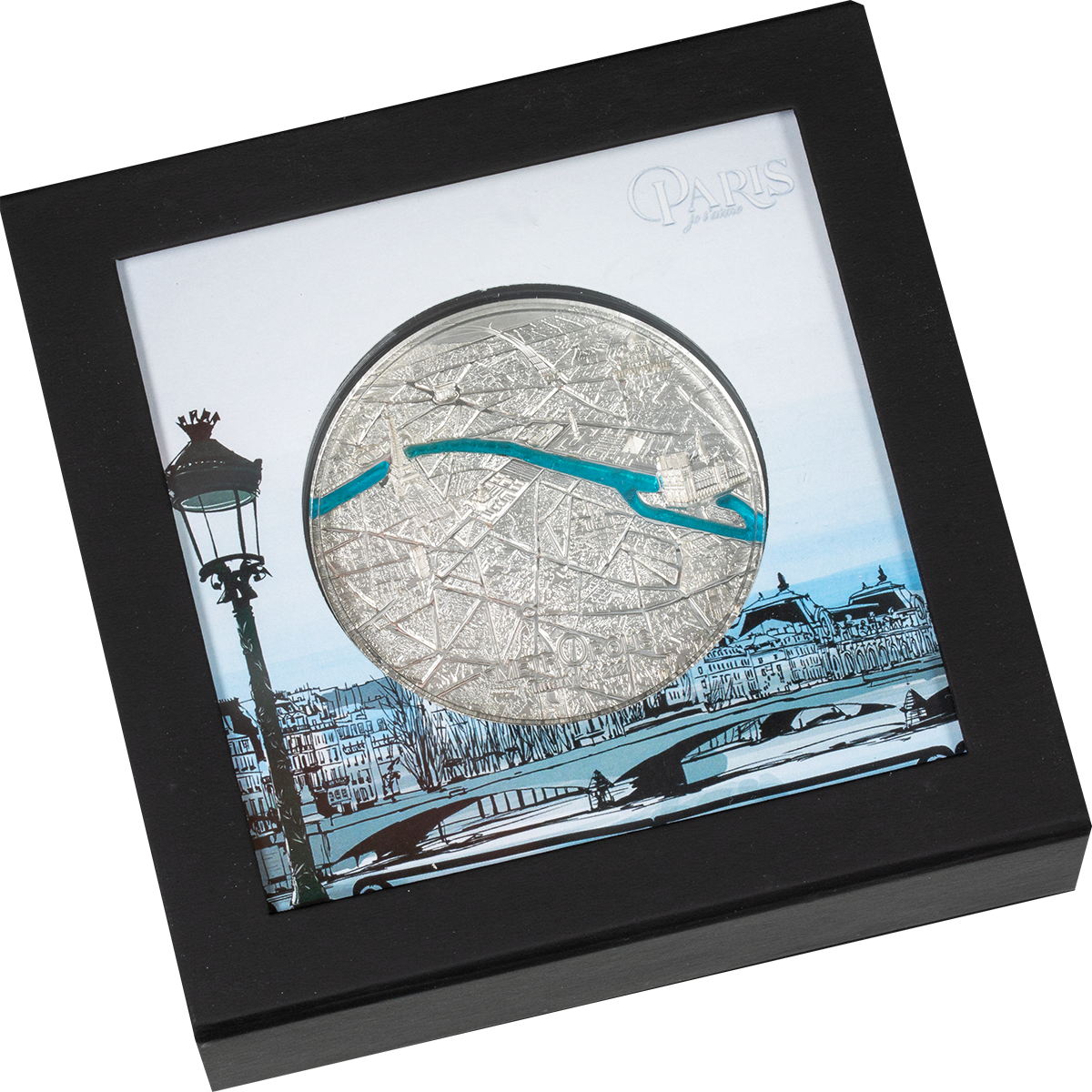 Palau, 20 dollars 2021. Tiffany Art - Paris 3 Oz. Silver