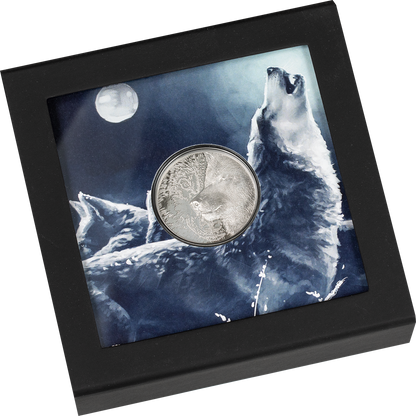 Mongolia, 25000 Togrog 2020. The Mystic Wolf. 1oz Platinum