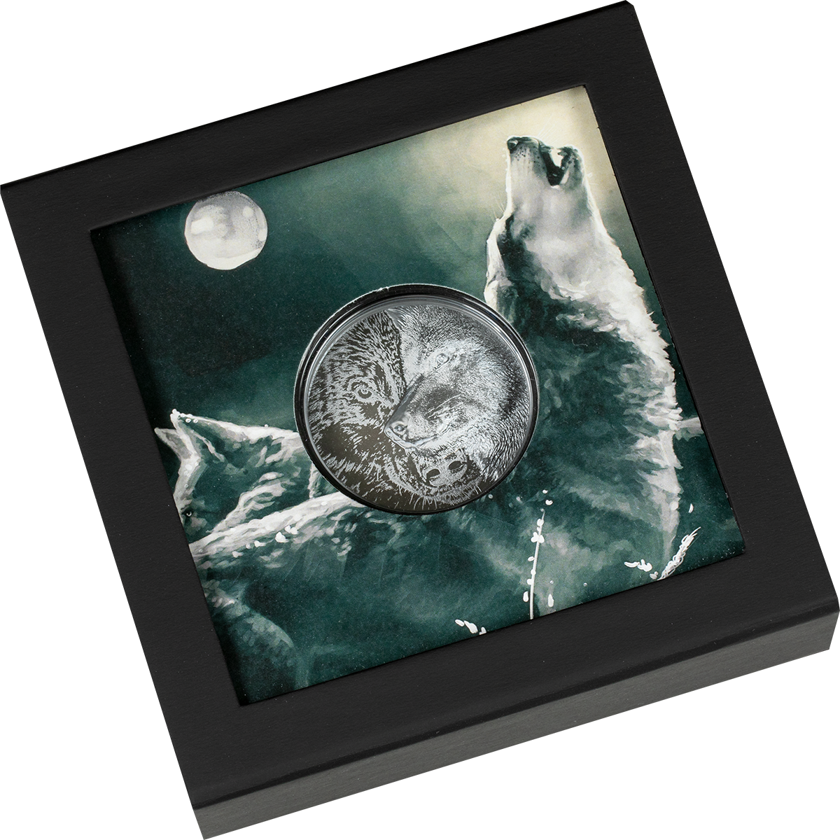 Mongolia, 1000 Togrog 2021. Mystic Wolf. 2 Oz Silver