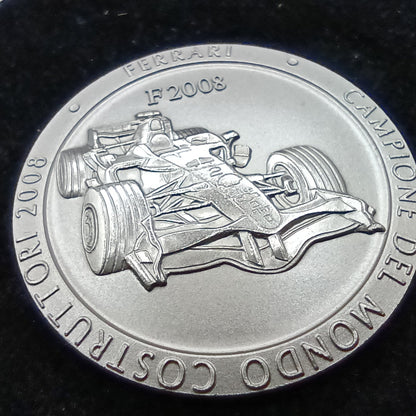 Colección de monedas Ferrari - 20 medallas oficiales de colección de Ferrari F1, campeonatos del mundo - Fabricadas en titanio - Monedas de F1 - Monedas coleccionables para coleccionistas - Monedas Ferrari 1952-2008 