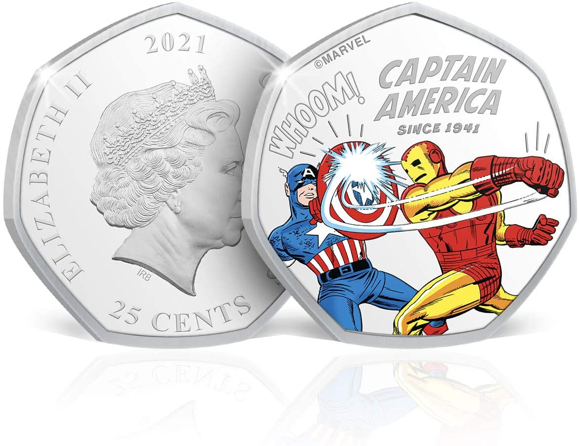 Colección completa Capitán América - 12+2 monedas Edición Limitada y Oficial Marvel