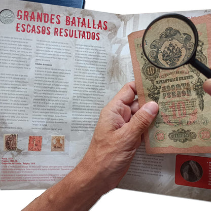 Primera Guerra Mundial - Colección completa de billetes, sellos y monedas originales 1914-1918