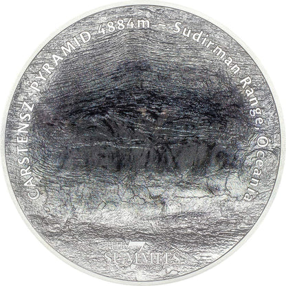 Islas Cook, 25 dólares 2020. Pirámide Carstensz. Plata de 5 oz.