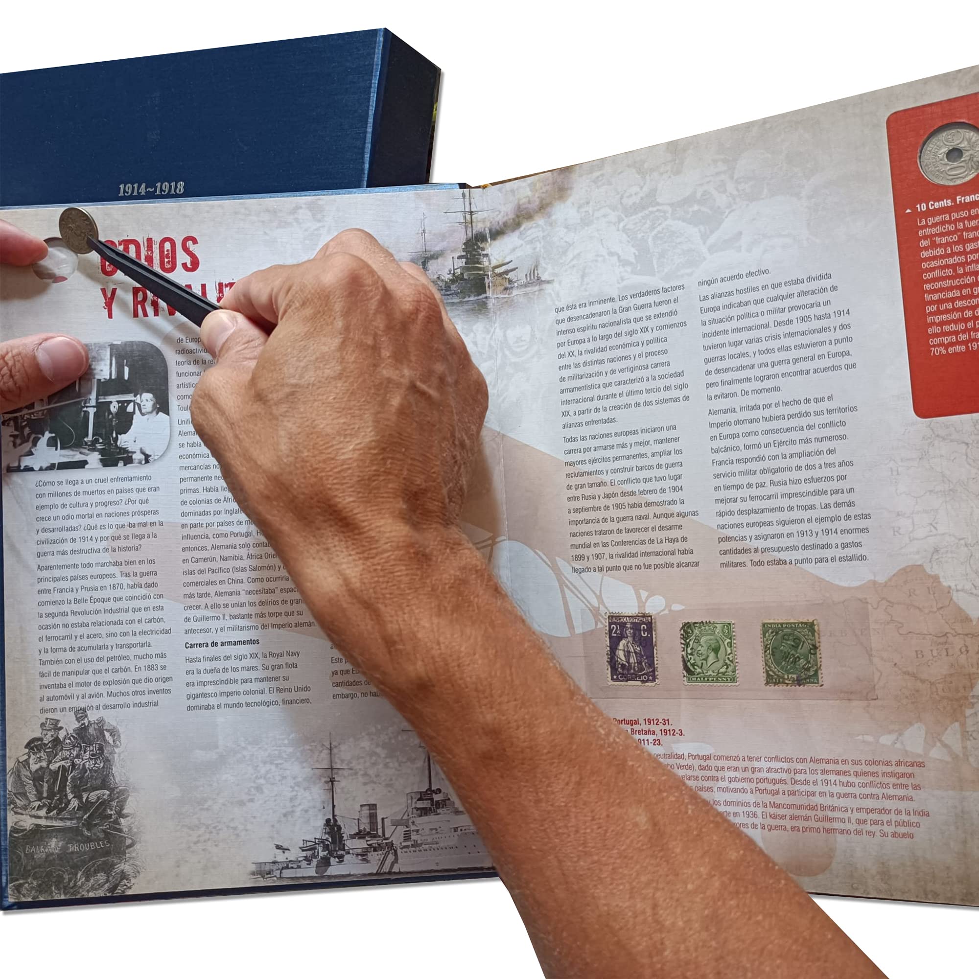 World War I - Complete Collection of original banknotes, stamps and coins 1914-1918.