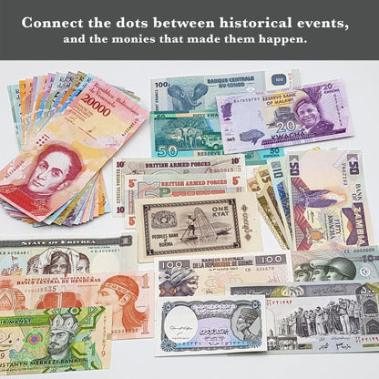 Colección de monedas del mundo: 200 billetes diferentes 